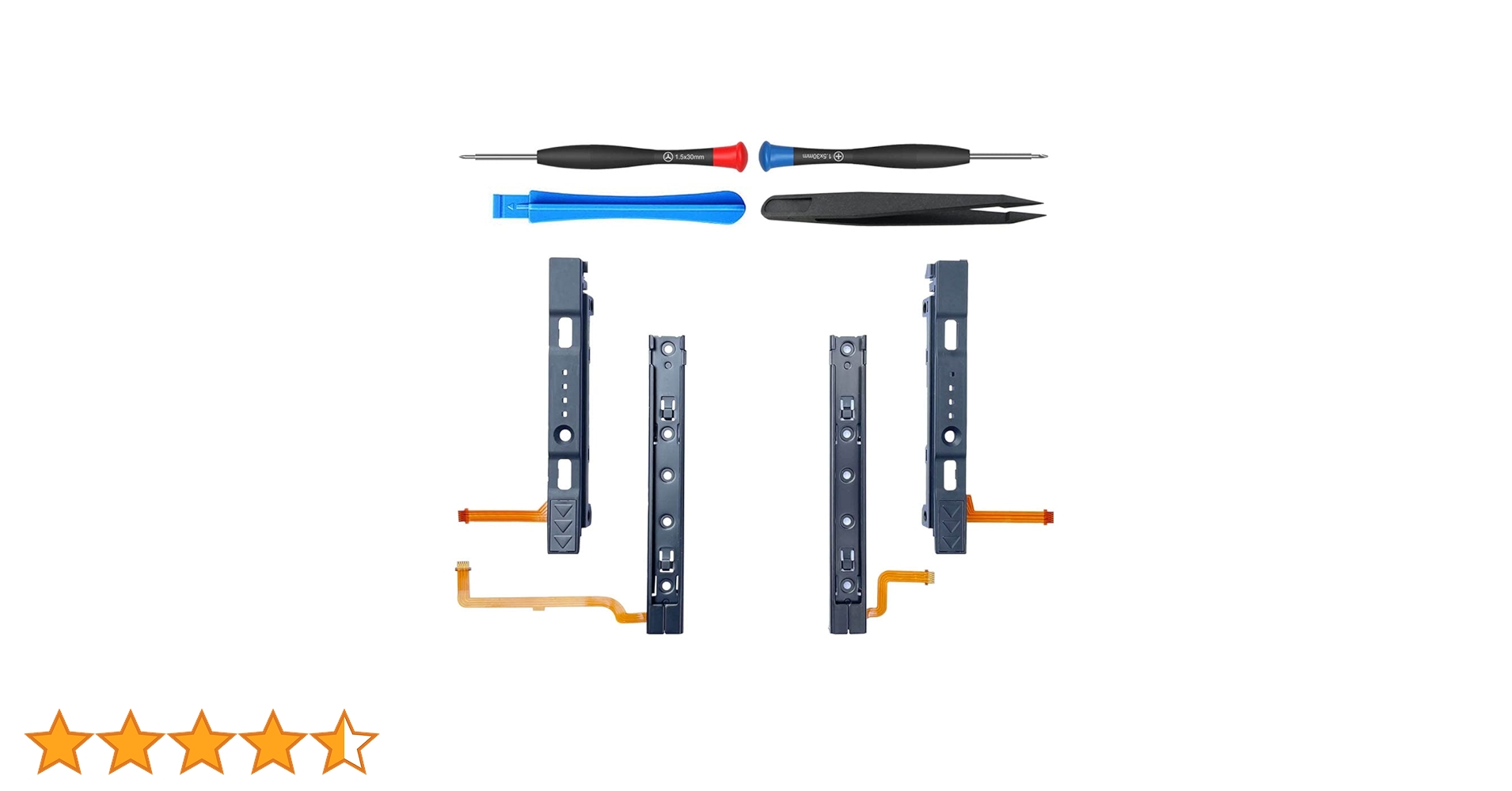 Nintendo Switch Rai ZaneGear Replacement Left+Right Slider Rail with Flex Cable